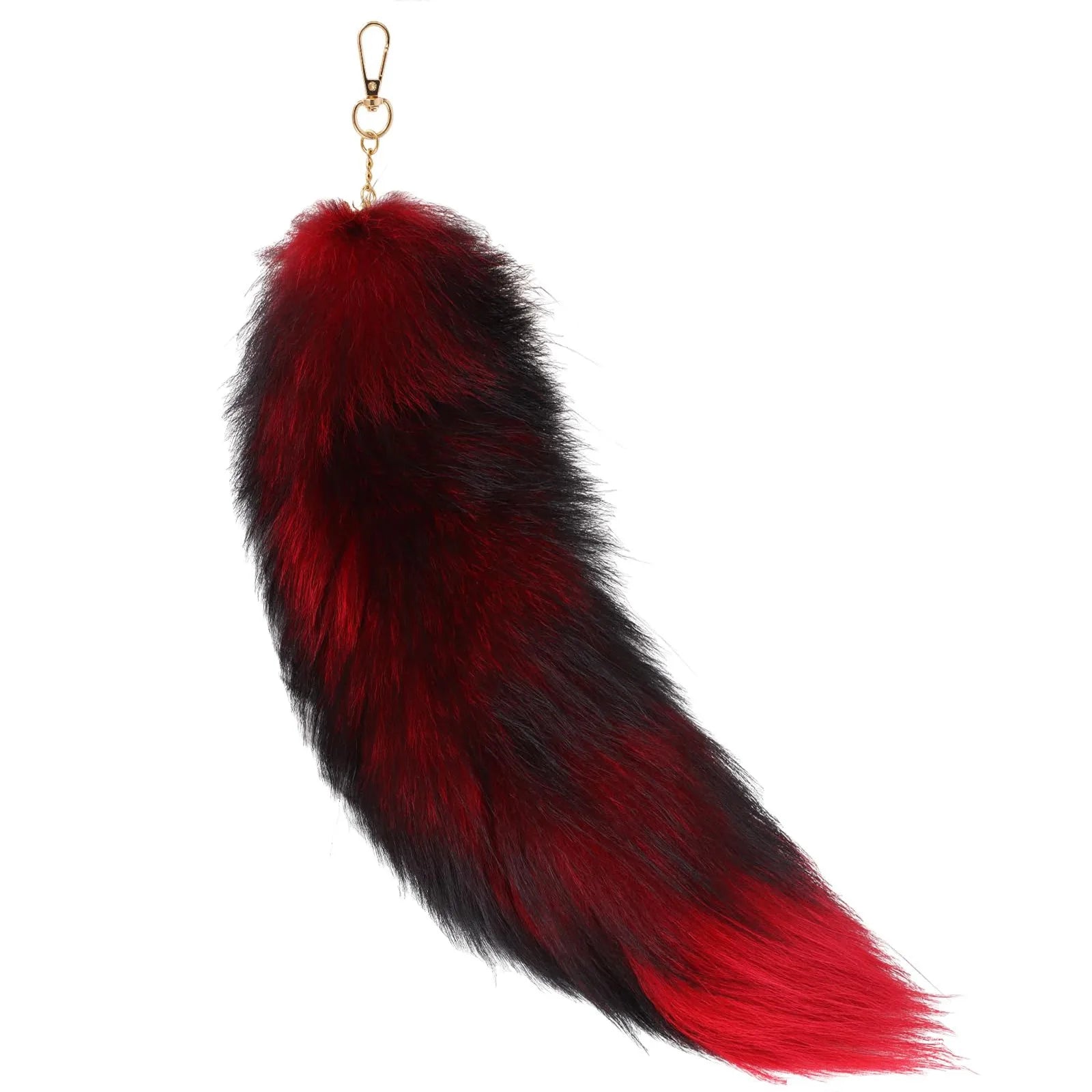 Lovely Plush-Fox Tail Bag Pendant Furry Racoon Tail Keyring Keychain Cute Pompoms Keyring Bag Decor Accessory Holiday Party Gift Qme E One Size