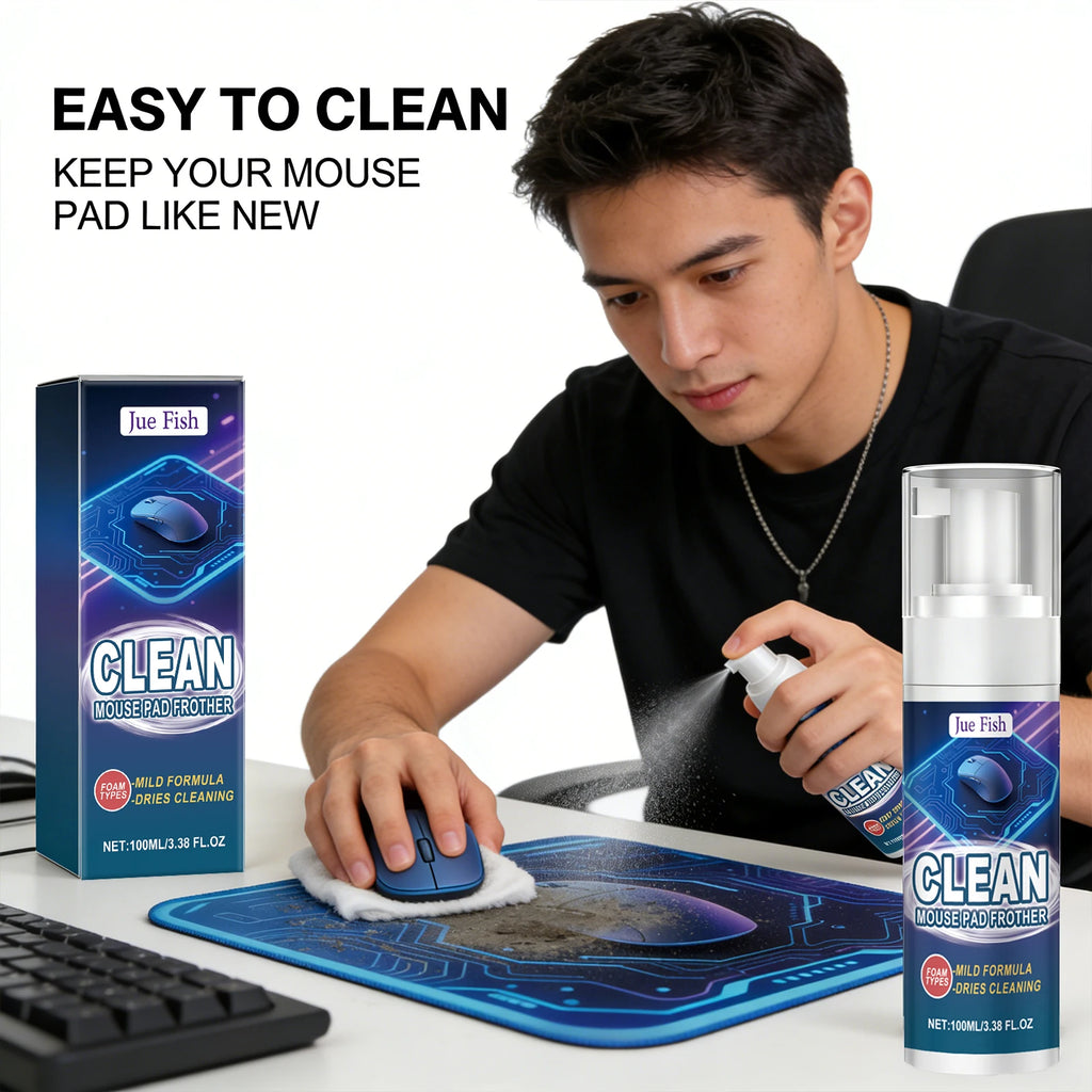 Mouse Pad Cleaner Rapidly Decompose Stubborn Stains Clean Keyboard Cable Desk Pad Quick-Drying Household Office Cleaning Gadget Qme