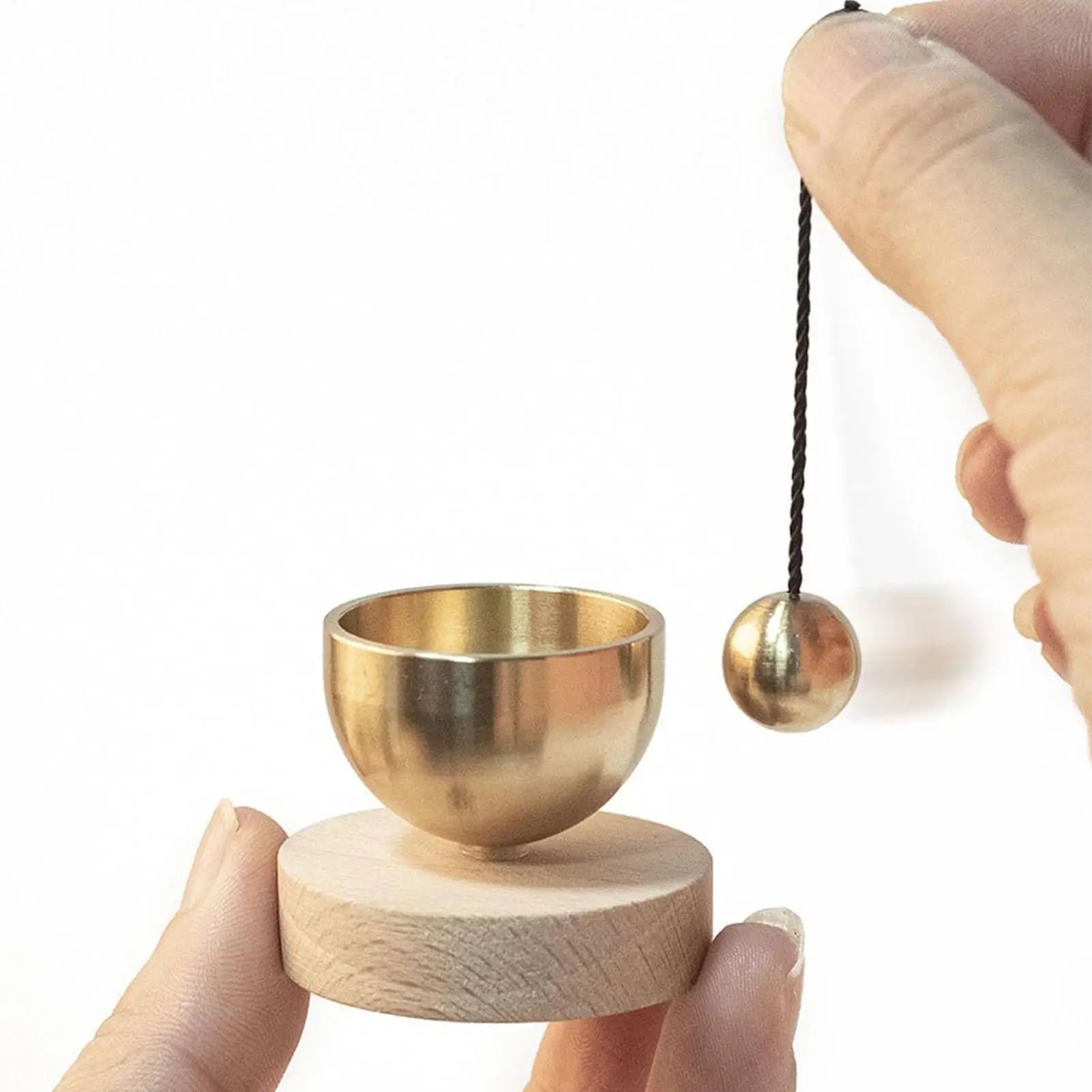 Singing Bowl Brass Spiritual Chimes Stress Relief Singing Bowl Set for Beginners Women Relaxation Yoga Chanting Mindfulness Qme