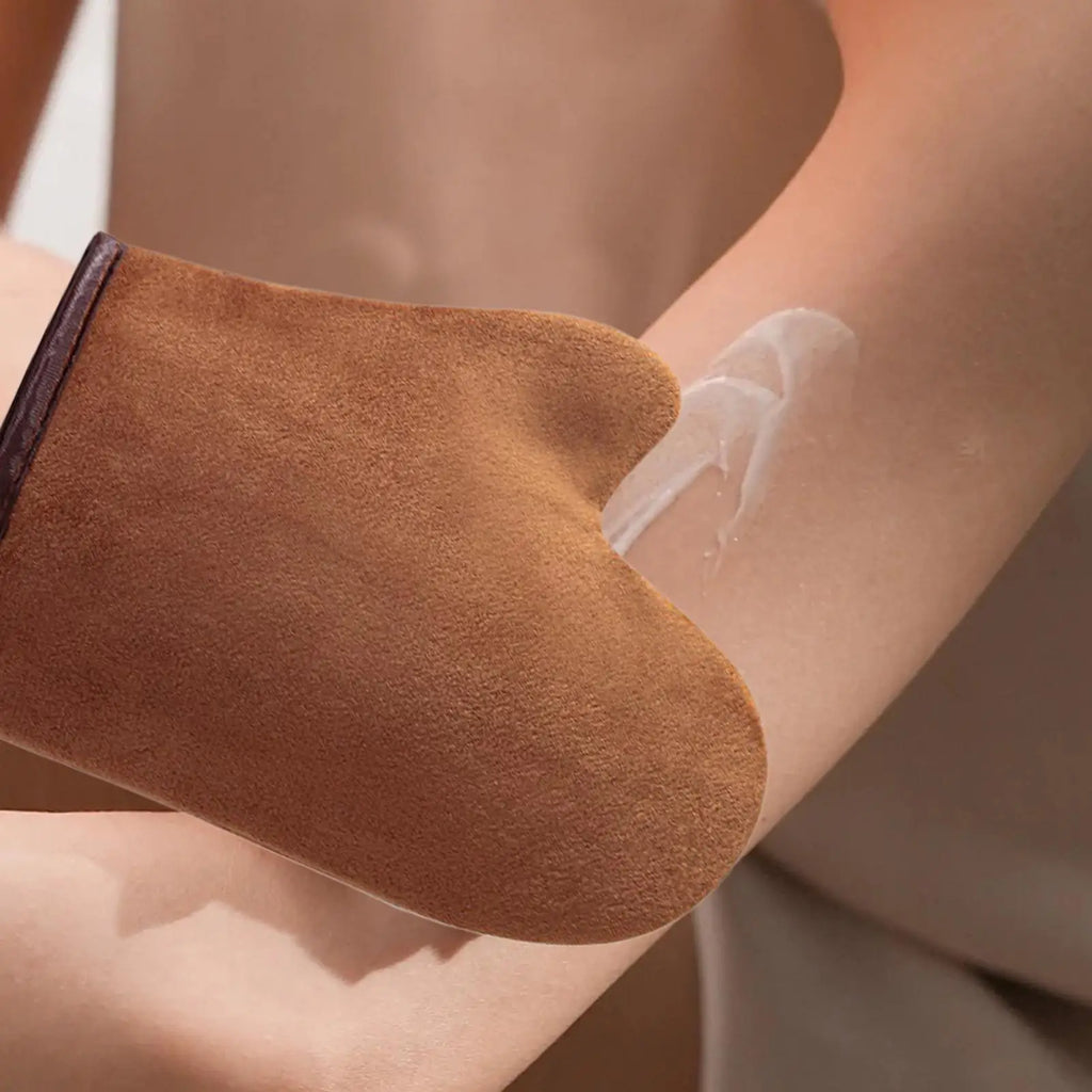 Reusable Back Tan Applicator Glove Exfoliating Tan Removal Mitt Self Tanning Body Face Bath Cleaning Soft Glove Qme