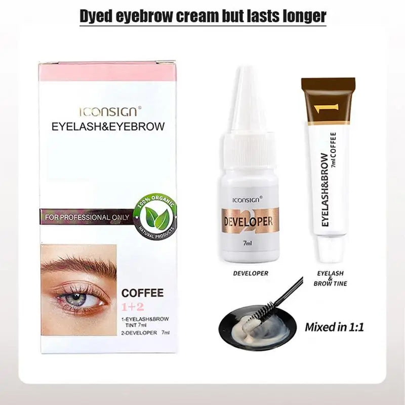 5pcs Eyebrow Tinting Kit Eyelash Eyebrow Dye Tint Gel Quick Dry Waterproof Long-lasting Eyebrow Dye Tint Dye Eyebrow Mascara Qme