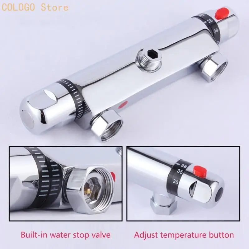 Thermostatic Shower Faucet Mixing Valve Wall Mounted Control Valves Qme