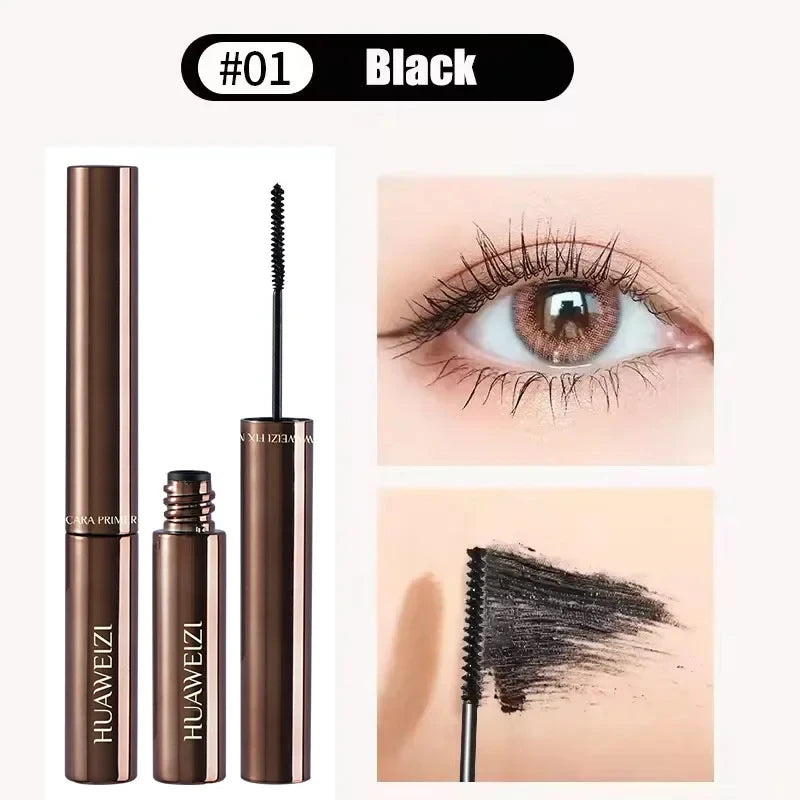 Silk Fiber Matte Mascara Makeup Ultra-Fine Brush Lengthens Eyelashes Waterproof Fast Dry Brown Black Curling Mascara Comestic Qme