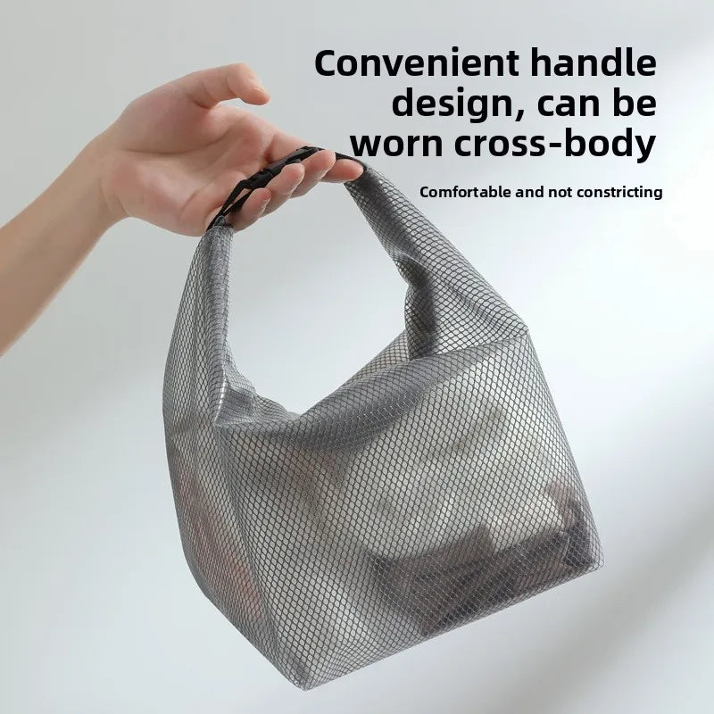 A Waterproof Storage Bag, Fitness Clothing Swimming Bathroom Large Capacity Drawstring, Men's And Women's Outdoor Toiletries Bag Qme