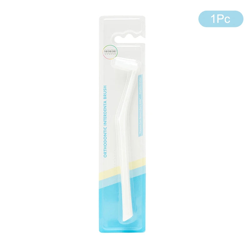 1 3 Interdental Brush Single-beam Soft Teeth Cleaning Toothbrush Oral Qme White 1pc