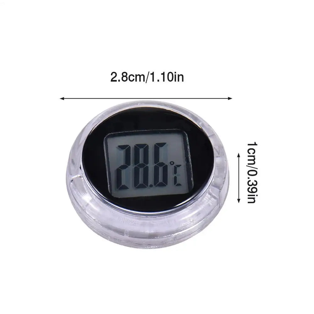 1PC Digital Temperature Gauge Waterproof Digital Measuring Tool Adhesive Indoor Temperature Gauge For Car Motorcycle Bathroom Qme as shown