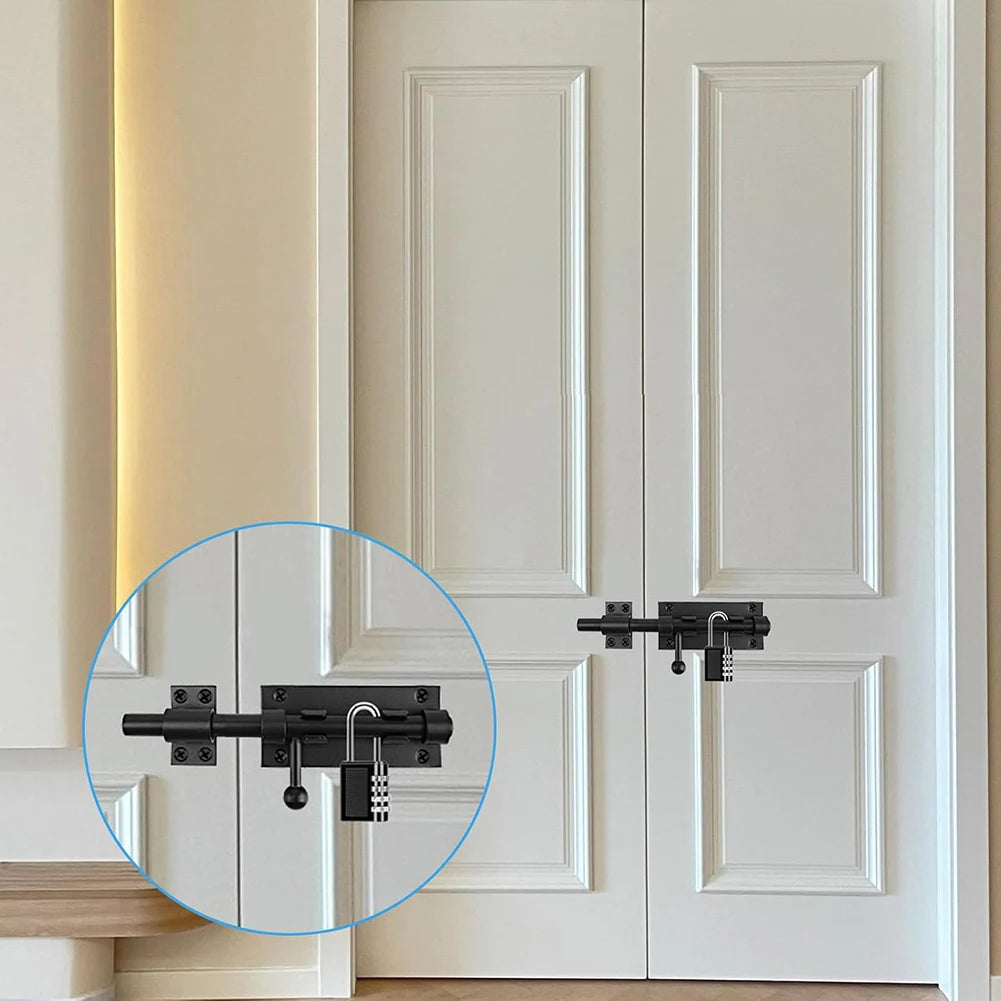 Door Latch Sliding Bolts Latch Hasp Gate Safety Lock Heavy Duty Garden Gate Shed Sliding Tower Bolt Latch Catch Home Hardware Qme