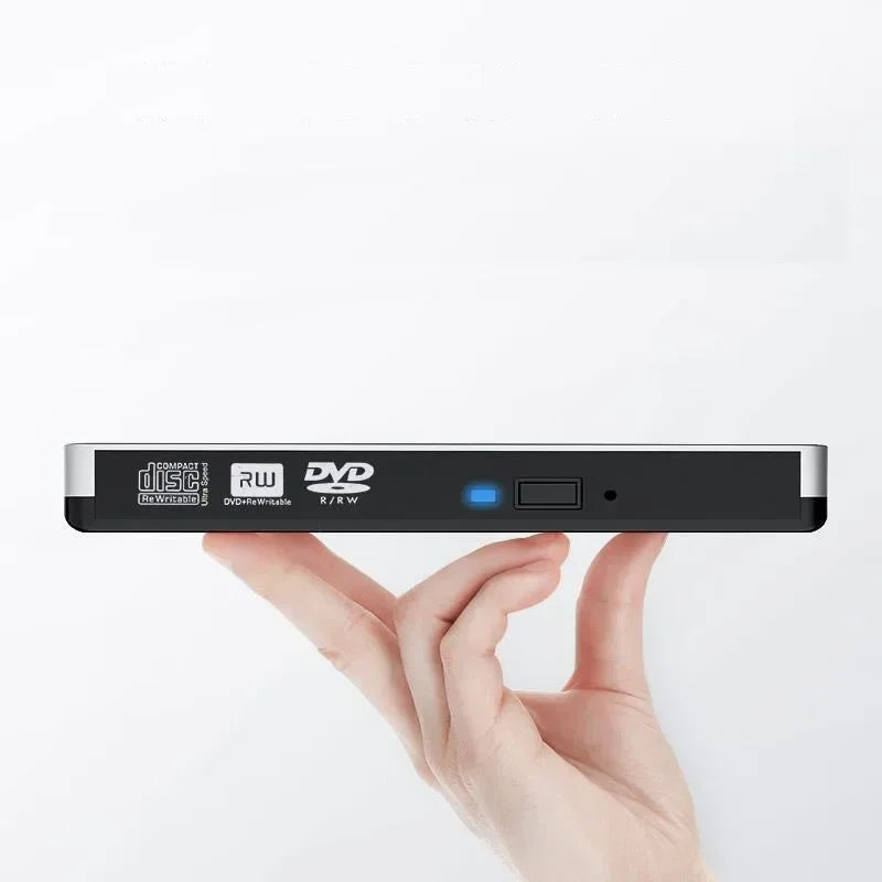 USB3.0 Mobile Optical Drive DVD Burner External Notebook Desktop Optical Drive Silver White, Black Optical Drive Qme