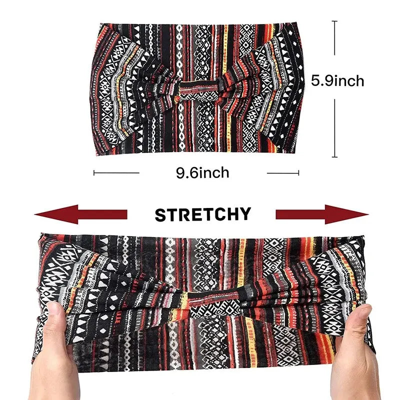 Bohemian Trendy Yoga Motion Hairpie Sweat-Absorbing Sweat Absorption And Elastic Cotton Head Ladies Headwear Hair Accessories Qme