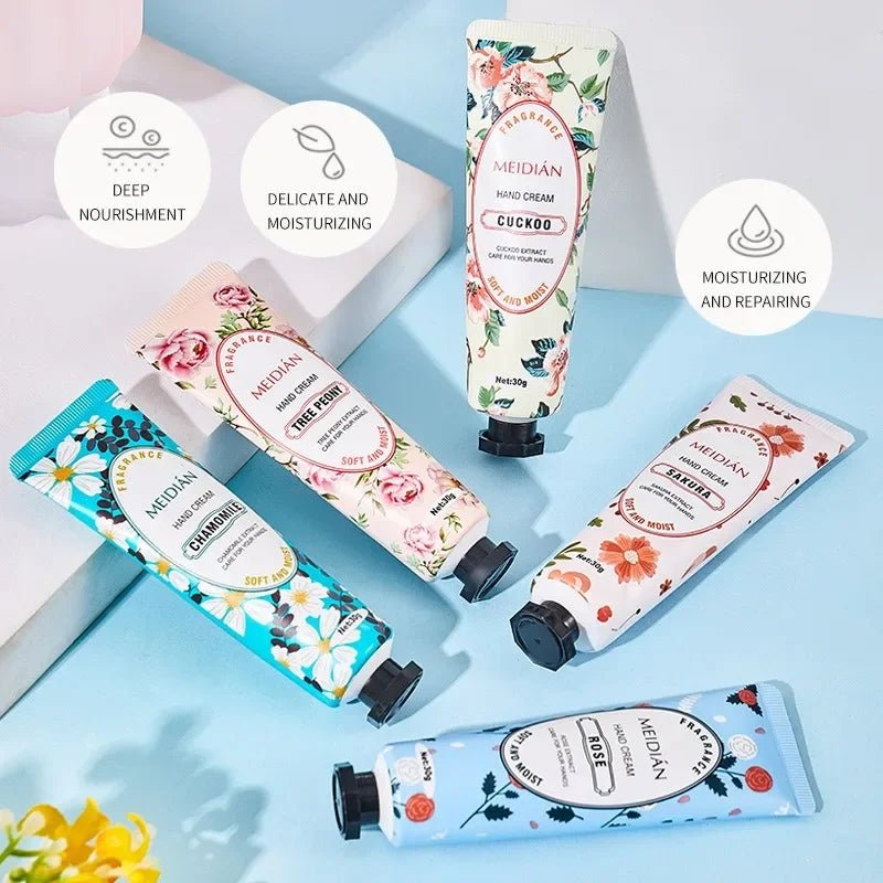 Flower Fragrance Hand Cream Moisturizing Nourish Lotion Anti-aging Qme