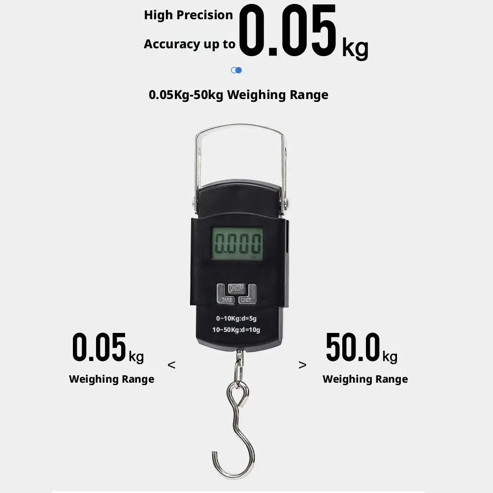 Handheld Electronic Scale Luggage Battery Automatic Reading LCD Qme