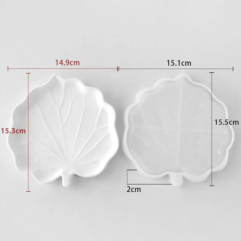 DIY Gypsum Form Leaf Coaster Silicone Mold Geometric Leaves Plaster Epoxy Resin Mould Handmade Storage Tray Desktop Decor Molds Qme caltrop flower A4