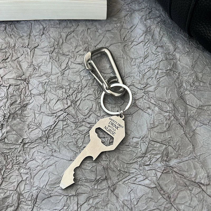 Carabiner Keychain Punk Star Oval Essential Icon Pendant Keyring Qme A5