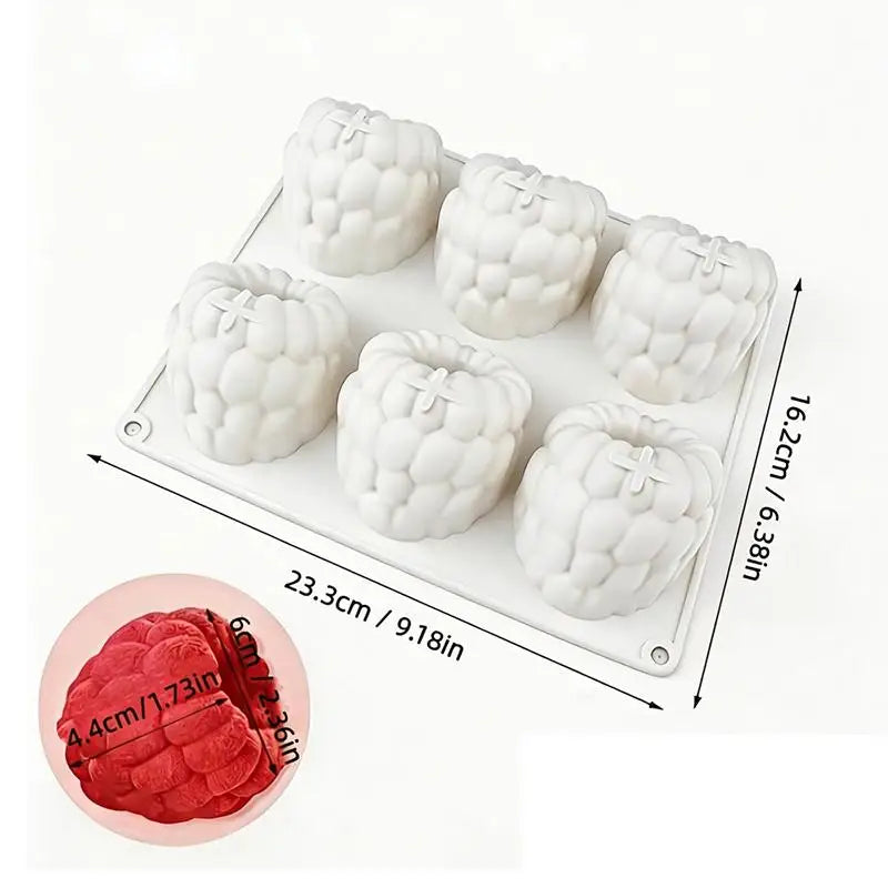 Chocolate Pudding Decorating Tools 6 Cavity Raspberry Mousse Cake Qme White