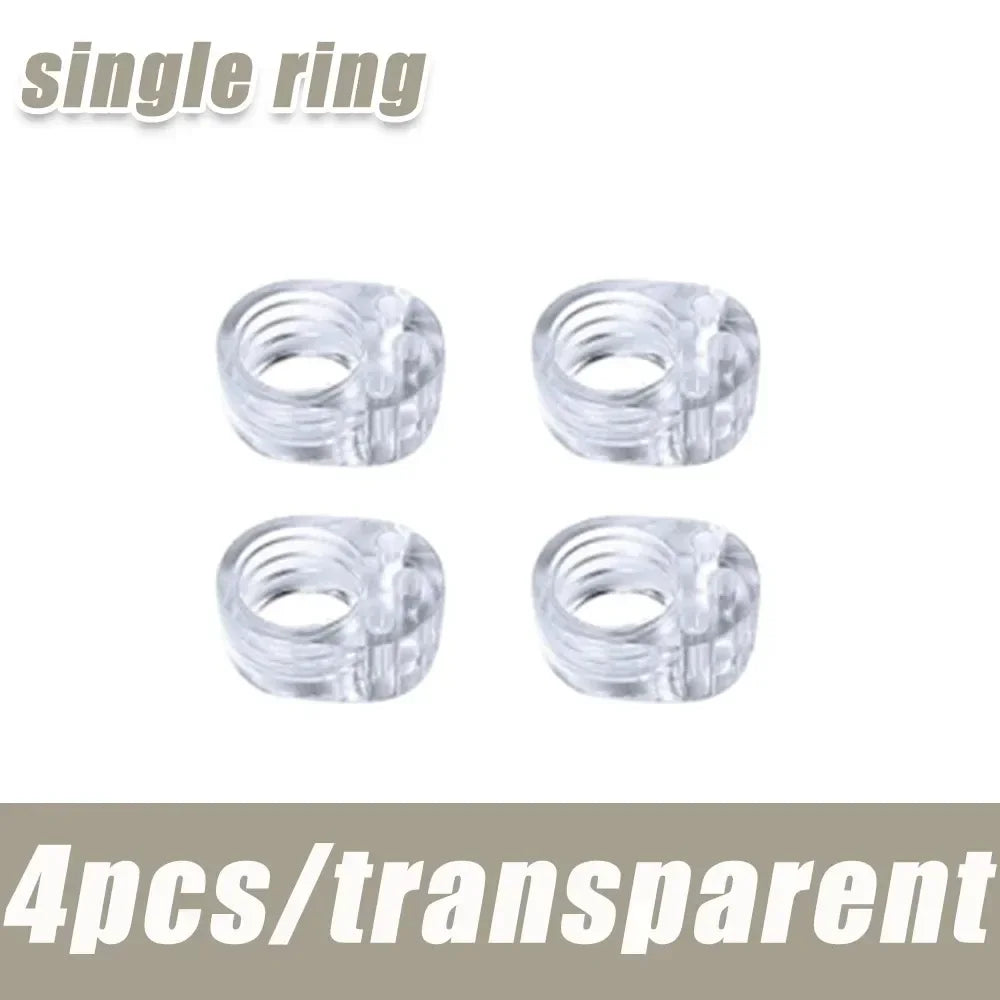 Silicone Cabinet Handle Protection Pads Clear Anti-Collision Stoppers for Furniture Door Drawer Anti-Shock Bumper Pads Qme 4pc-Single ring