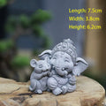 Guardian Elephant Statue Home Decoration Hands Clasped Prayer Position Qme A2