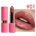 JUJU DREAM Rose Gold Tube Glossy Lipstick Hydrating Silky Dusty Pink Qme 1 piece