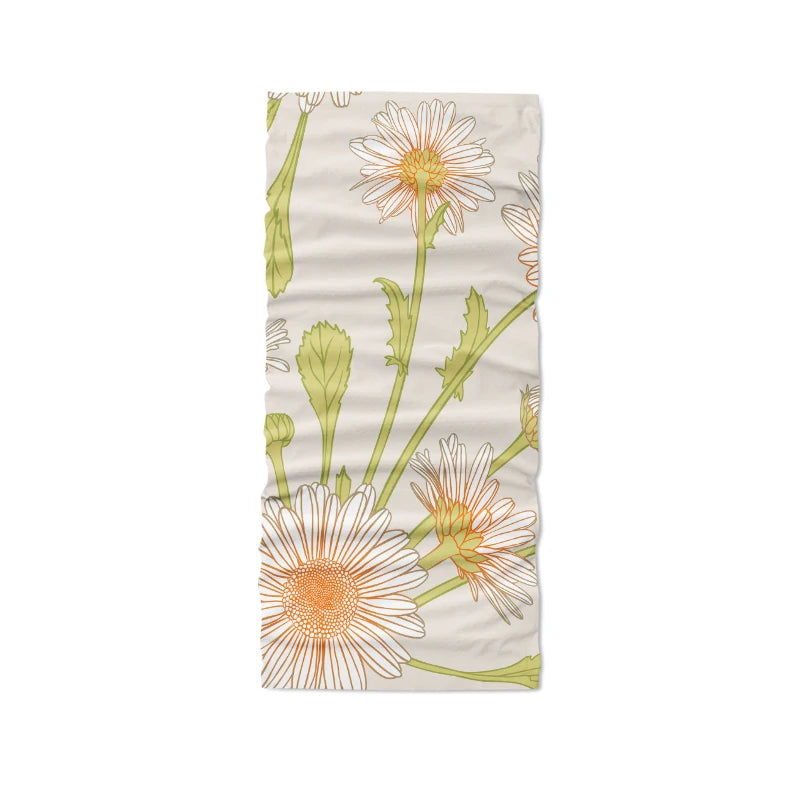 Fashion Daisy Series Headscarf Ladies Outdoor Sweat-wiping Dust-proof