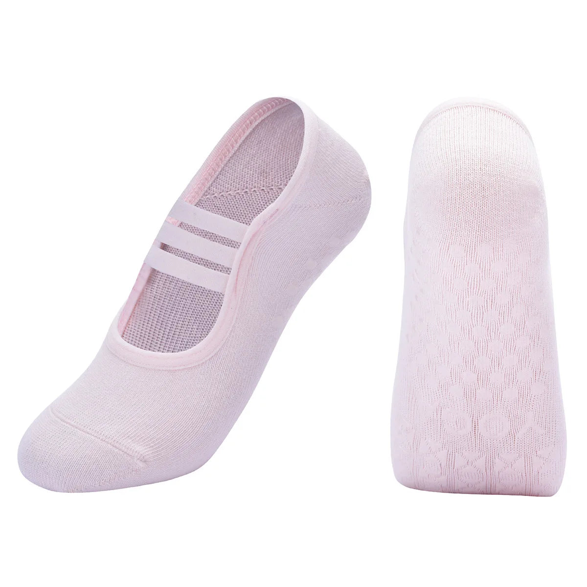 Button Silicone Non-slip Yoga Socks for Female Floor Pilates Socks Backless Breathable Cotton Indoor Fitness Dance Sports Socks Qme f One Size