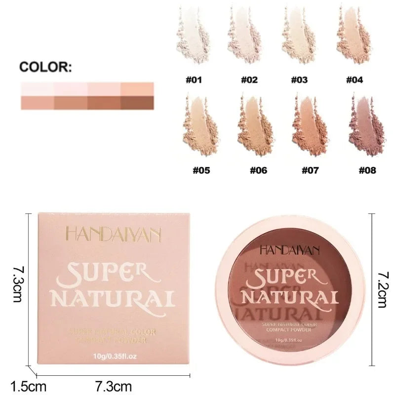 Face Setting Powder Cushion Long Lasting Oil-Control Pressed Foundations 8 Colors Matte Finish Concealer Makeup Pressed Powder Qme
