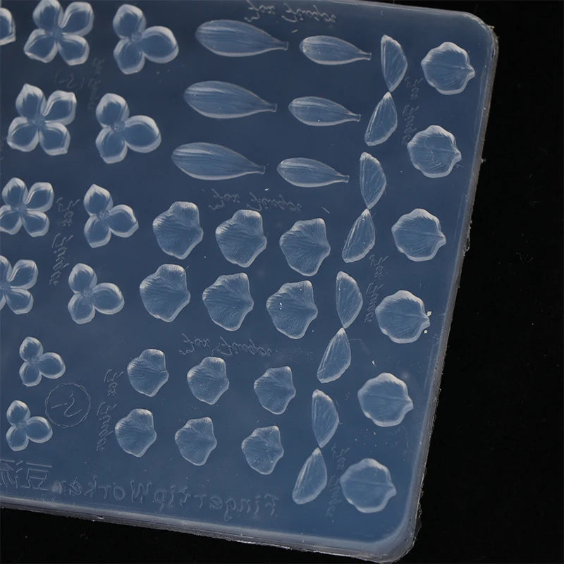 3D Silicone Flower Nail Carving Mold Butterfly Stamping Plate Nails Qme