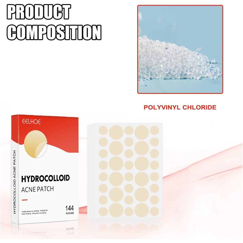 Hydrocolloid Acne Patches 2 Sizes Invisible Makeup-Friendly Pore Care Acne Pimple Patch Breathable for Comedones Treatment Qme