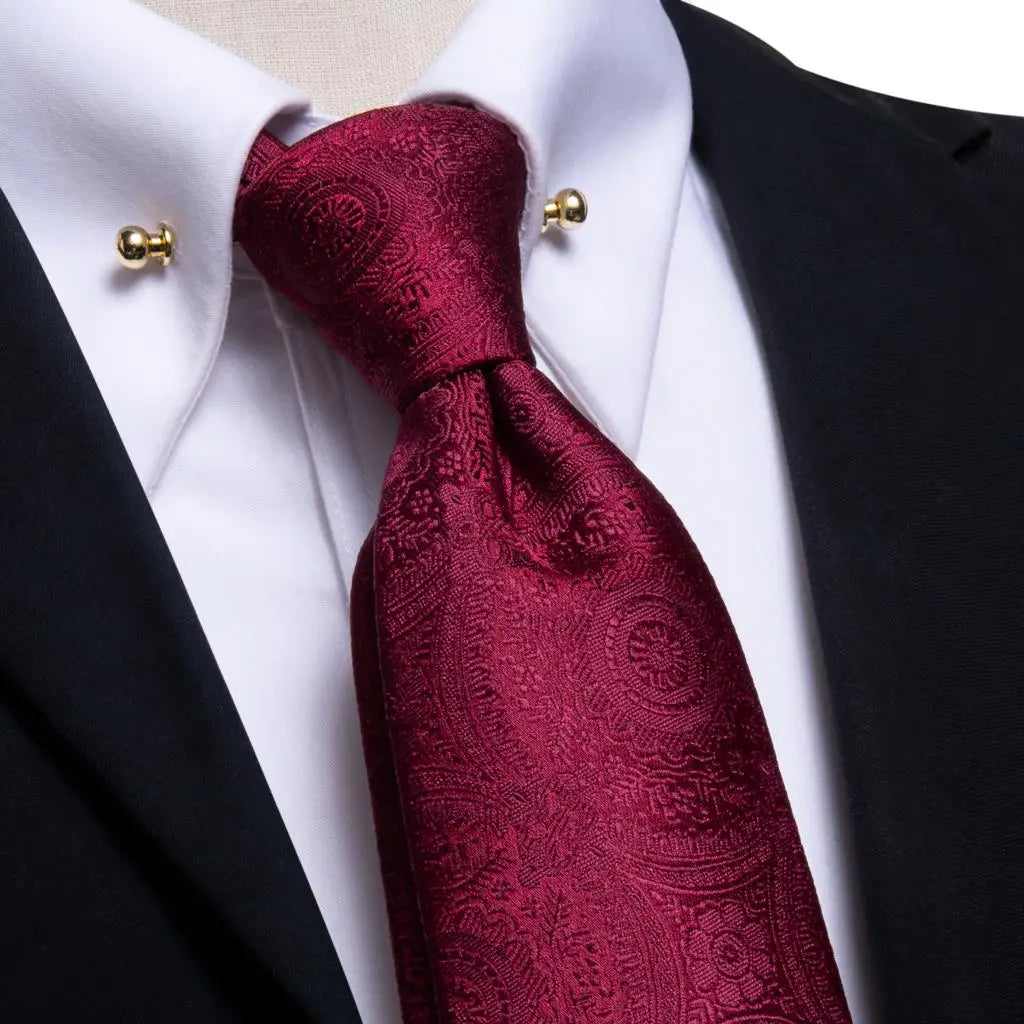Hi-tie Luxury Teal Blue Wedding Necktie Men's Tie Glod Collar Pin Qme N-3277-CP-0001