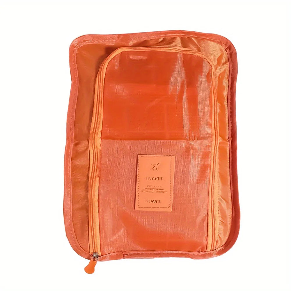 1 Pcs Travel Shoes Organizer, Portable Lightweight Handbag, Multifunctional Storage Bag Qme Dark Orange
