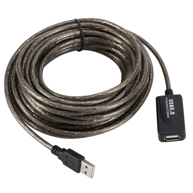 USB Signal Amplifier Extension Cable 5M 20M USB Data Cable for Computer Scanner Gun USB Extension Cord Qme 10M