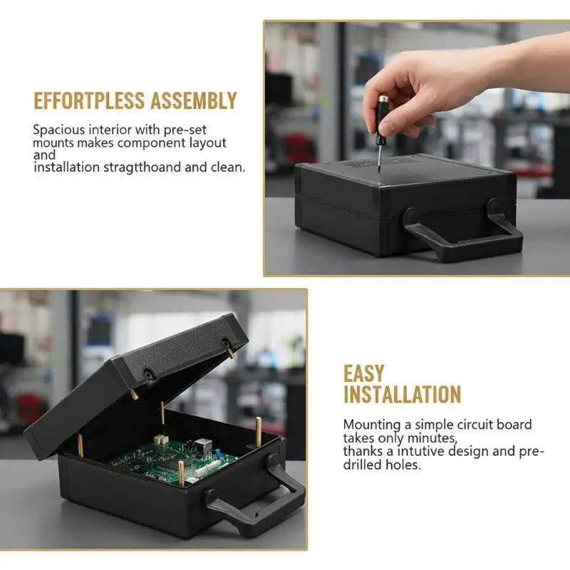 Waterproof Plastic Electronic Enclosure Project Box Black 200x175x70mm Qme