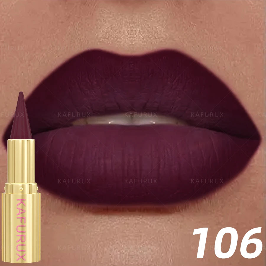 9 Colors Gradient Lipstick Matte Lip Liner Pen Velvet Finish Smooth Qme 106