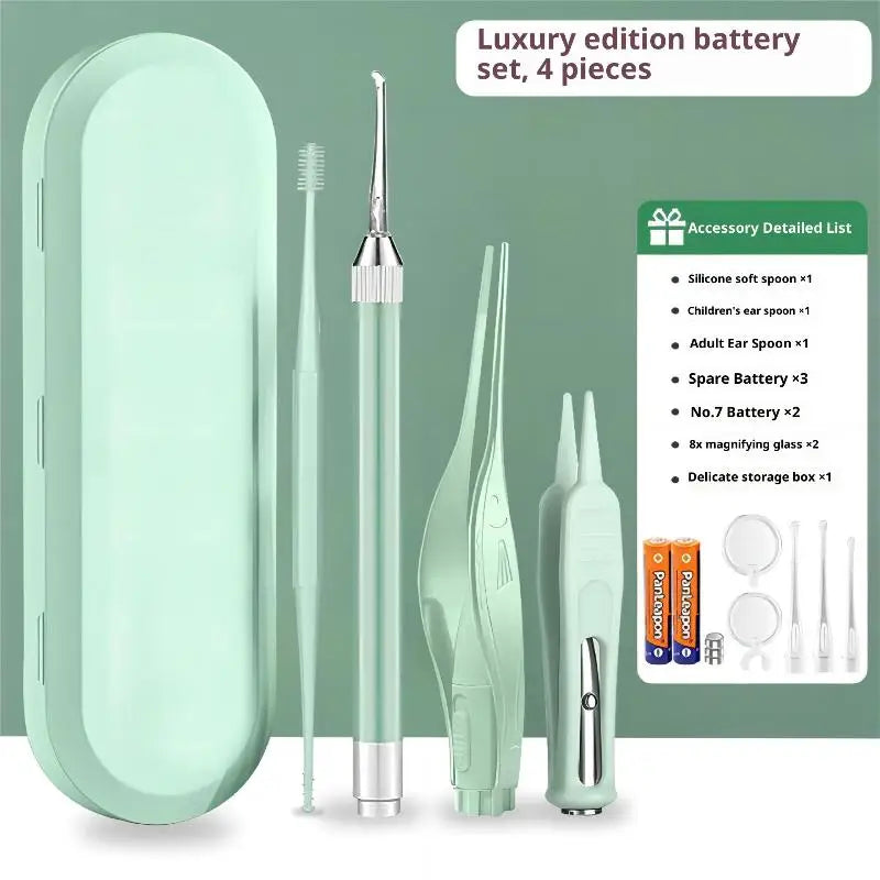 Smart Visual Ear Pick Otoscope Borescope 720P HD LED Wax Removal Qme 4pcs A1