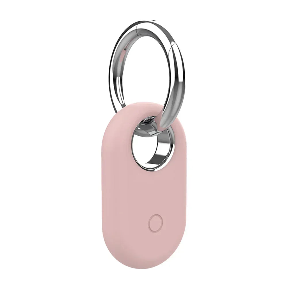 For Samsung Galaxy SmartTag 2 Locator Tracker Case Keychain Anti-Scratch Protective Skin Cover For Smart Tag Tracker Holder Qme 1PC Pink
