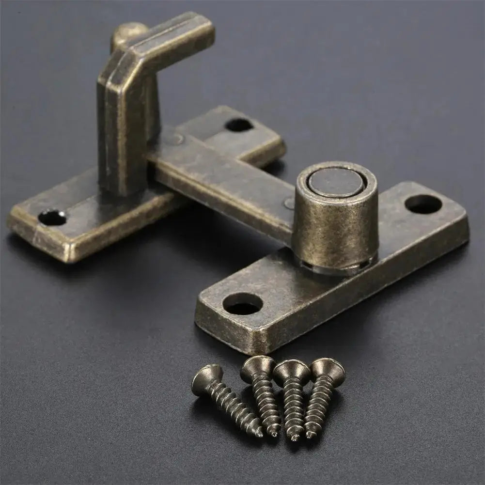 Antique Bronze Door Latch, Retro Sliding Bolt Lock, Vintage Security Gate Latch for Cabinets, Windows & Furniture Qme