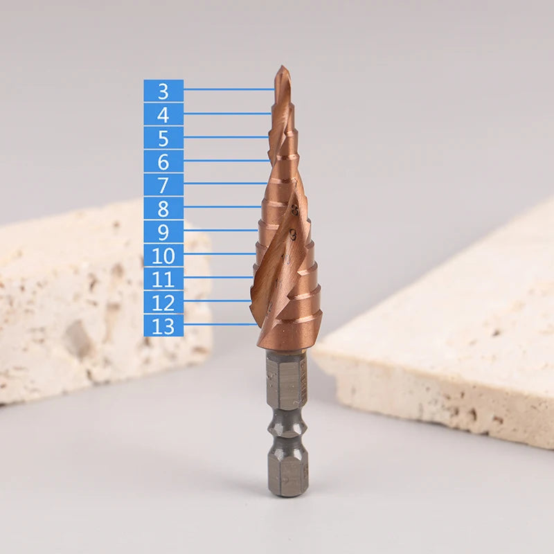 Hardened M35 Cobalt Step Drill Bit Stainless Steel Pagoda Hole Opener Qme Default Title