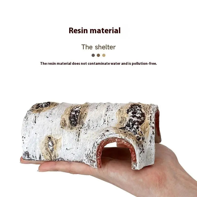 PVC Shelter Reptile Hideaway Cave Lizards Amphibians Shedding Qme