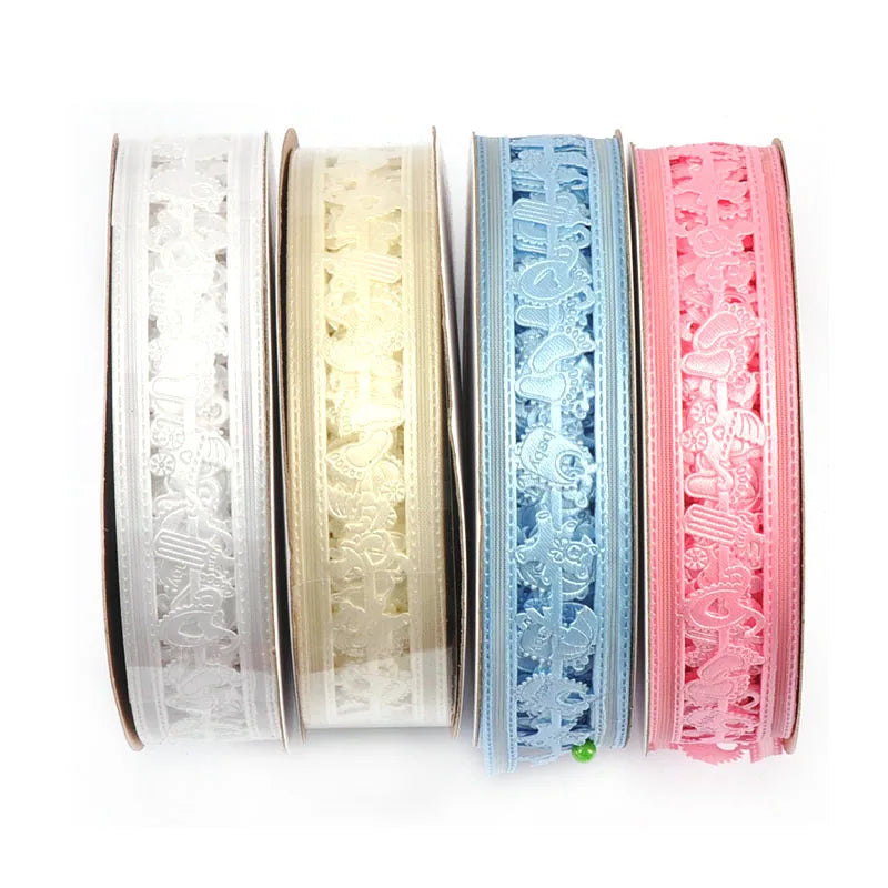 5/20yard Blue/pink/white Cute Ribbons For Baby Shower Decoration DIY Party Packing Bow Handmade Crafts Handmade Gift Wrapping Qme