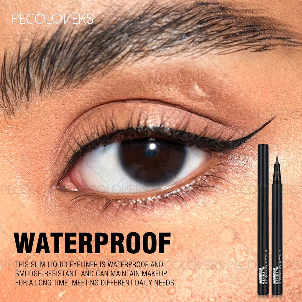 Black Liquid Eyeliner Accuracy Soft Texture Flexible Tip Design Qme