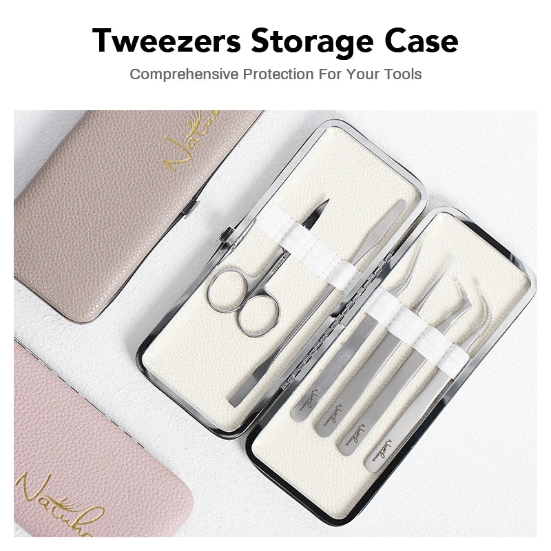 NATUHANA Anti-static Straight Eyelash Extension Tweezers Industrial Qme