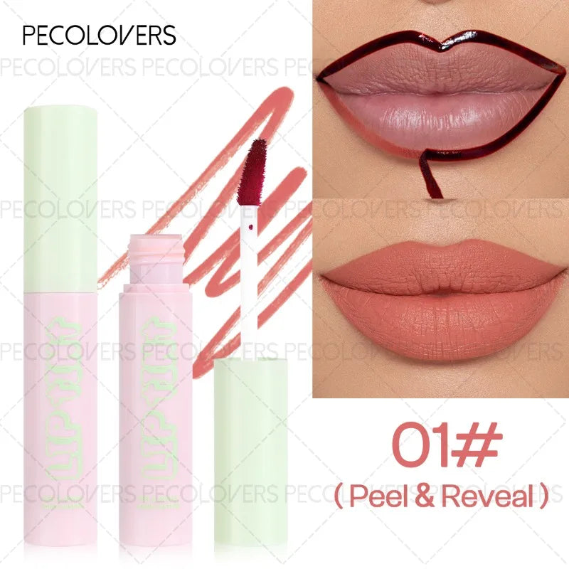 Multi-color Tear-out Lip Gloss Depicting Contour Long-lasting Natural Qme 01
