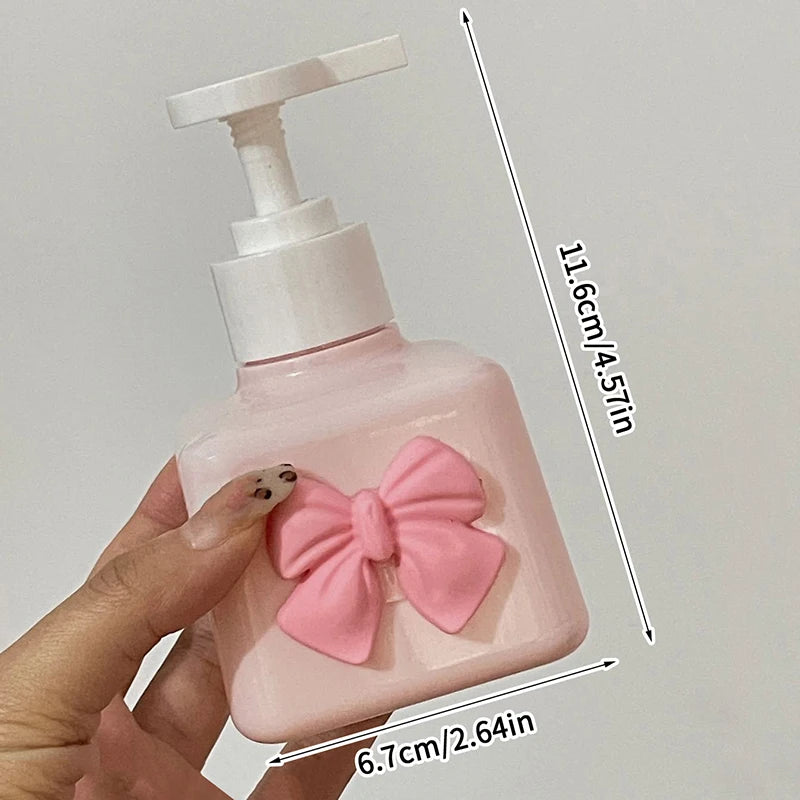 Bow Soap Dispenser Refillable Plastic Pump Bottle Liquid Hand Qme
