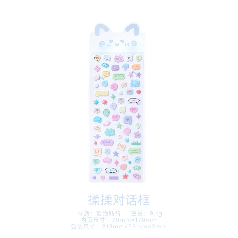 Cartoon Patterns Decorative Stationery Stickers Korean Stationery Scrapbook supplies DIY Diary Album Planner custom sticker Qme C