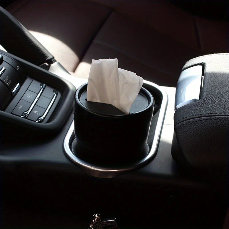 1pc Car Change Storage Box Qme Black