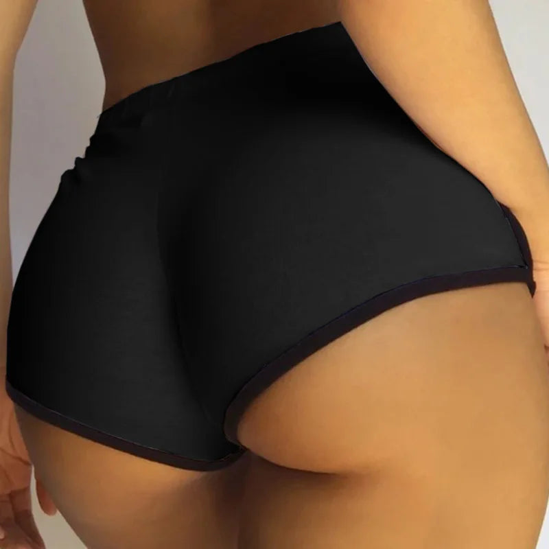 Beautiful Butt Solid Slim Fit Sports Yoga Running Shorts Pants Large Qme black S