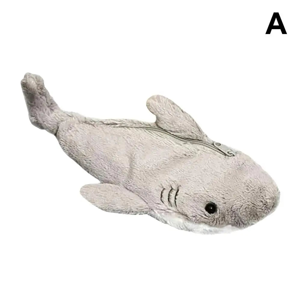 Cute Plush Shark Pencil Case Student Stationery School Supplies Kawaii Doll Back To School Storage Bag Pen Bag Stationery Qme Shark