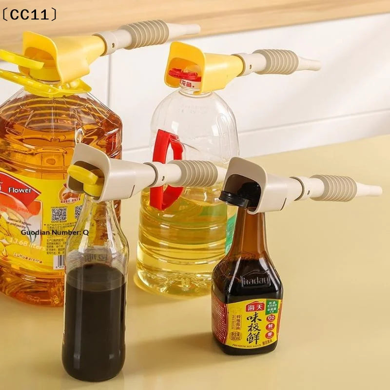Plastic Refueling Funnel Portable Folding Telescopic Hose Bayonet Qme