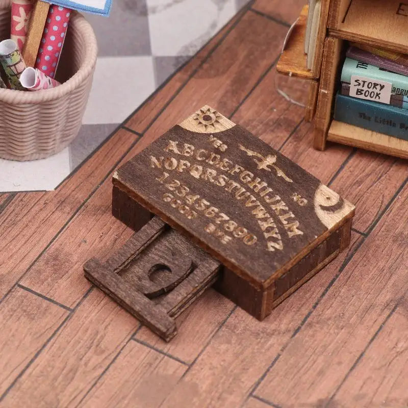 Landscape Scene Ornament Home Desktop Decoration Retro Mini Wooden Qme