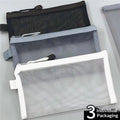 Mesh Pencil Case Large Capacity Multiuse Nylon Zip Storage Bag Qme Default Title