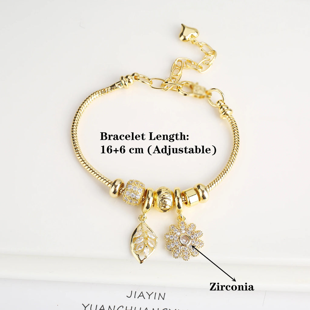 Hot Sale Shiny Zirconia Geometric Accessories Charms Bracelet fFor Women Party Creative Trend Jewelry Fine Gifts Adjustable Qme