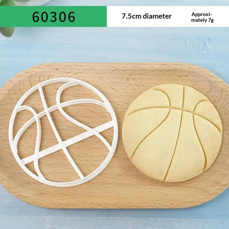 Sports Cookie Cutter Set: Football, Rugby, Basketball Shapes for Birthday Cake, Cupcake Decorations & Themed Baking Fun Qme F